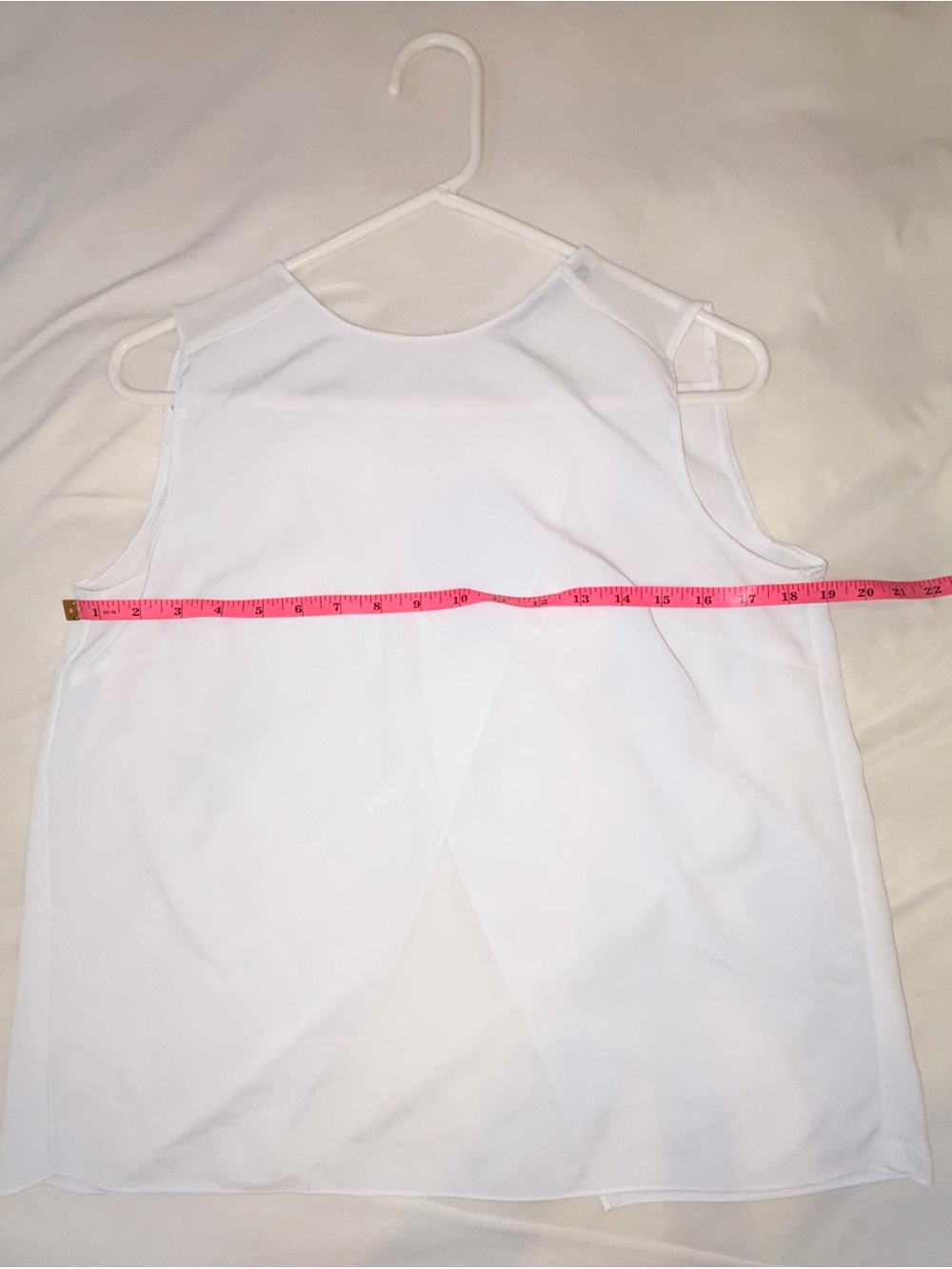 Zara Basic White Sleeveless Chiffon Blouse Open Back Overlay Top Size M - Picture 3 of 5